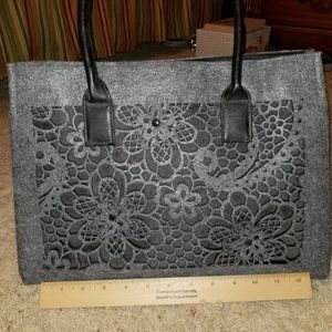Grey felt purse